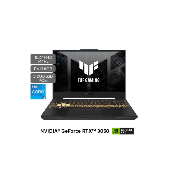 Asus Tuf Gaming F15 Core I5 12500H/8GB/SSD 512GB/RTX3050/15.6"FHD/Endless