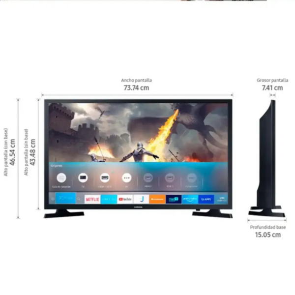 TV SAMSUNG 32" Pulgadas 81 cm 32T4300 HD LED Smart TV - Imagen 2