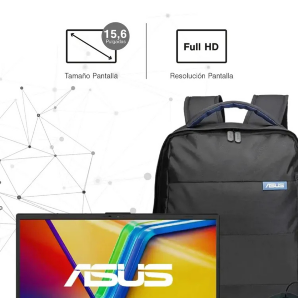 Computador Portátil ASUS Vivobook Go 15.6" Pulgadas E1504FA - AMD Ryzen 5 - RAM 16GB - Disco SSD 1 TB - Negro - Imagen 2
