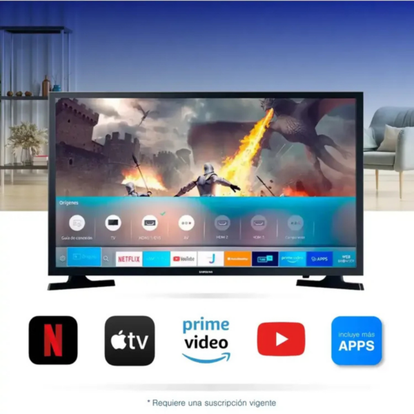 TV SAMSUNG 32" Pulgadas 81 cm 32T4300 HD LED Smart TV - Imagen 4